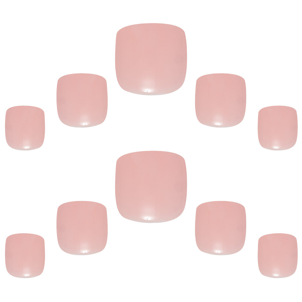 Elegant Touch False Nails Square Toenail - Pink Sorbet (Loose)