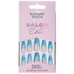 Elegant Touch False Nails Squareletto Long Length - Wave Maker