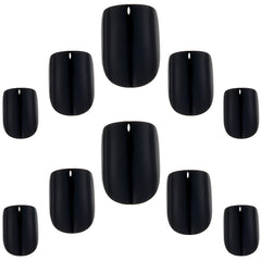 Elegant Touch False Nails Squoval Petite - Black Caviar (Loose)