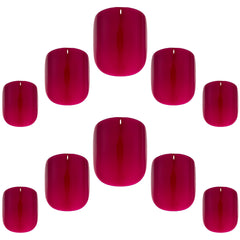 Elegant Touch False Nails Squoval Petite - Cherry Wine (Loose)