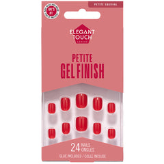 Elegant Touch False Nails Squoval Petite - Red Rose