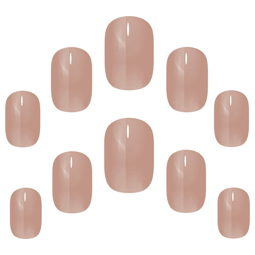 Elegant Touch False Nails Squoval Short Length - Cocoa Crush (Loose)