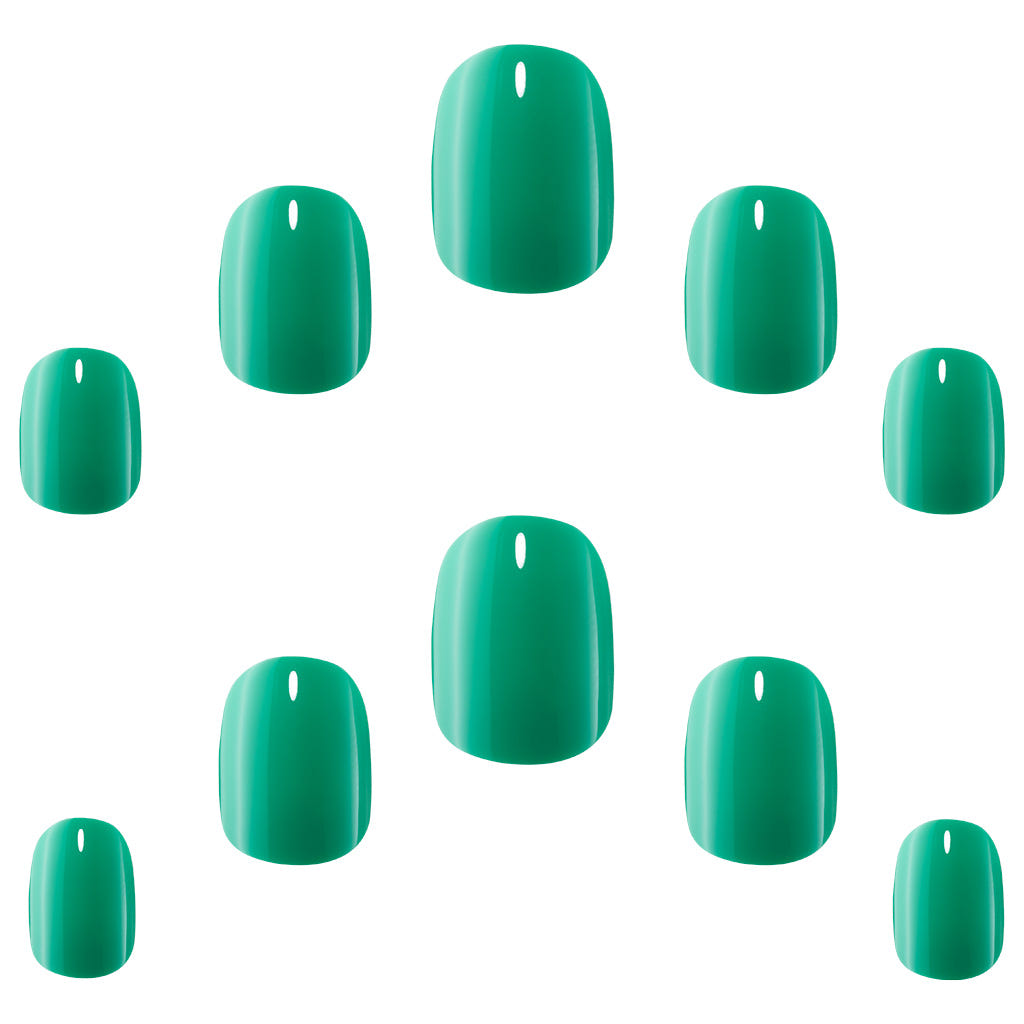 Elegant Touch False Nails Squoval Short Length - Evergreen