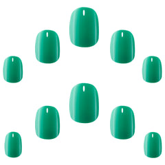 Elegant Touch False Nails Squoval Short Length - Evergreen