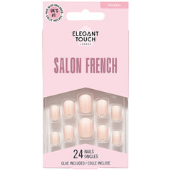 Elegant Touch False Nails Squoval Short Length - French 150