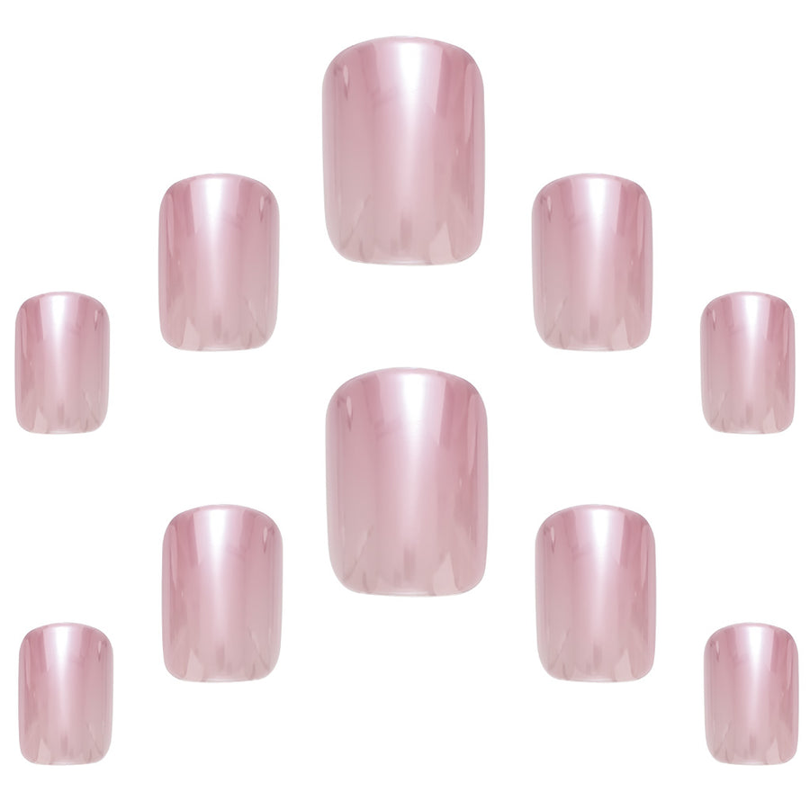 Elegant Touch False Nails Squoval Short Length - Glass Lychee | False ...