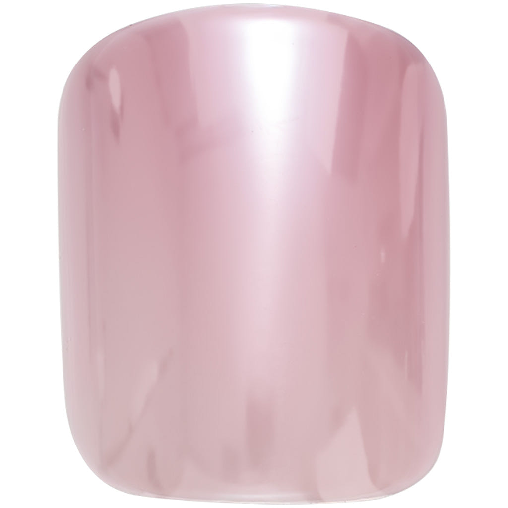Elegant Touch False Nails Squoval Short Length - Glass Lychee (Close Up)