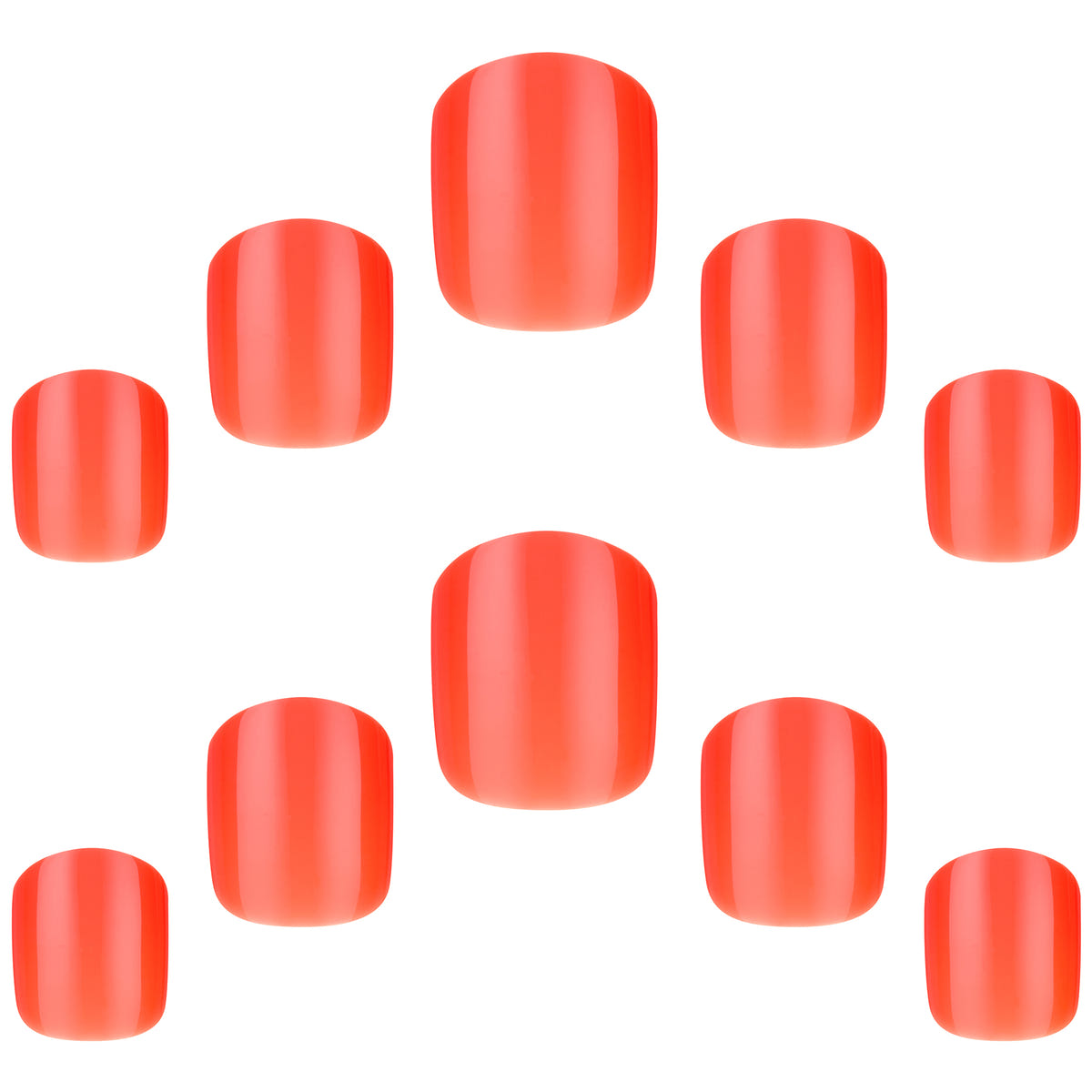 Elegant Touch False Nails Squoval Short Length - Grapefruit Slice (Nails - Loose)