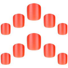 Elegant Touch False Nails Squoval Short Length - Grapefruit Slice (Nails - Loose)