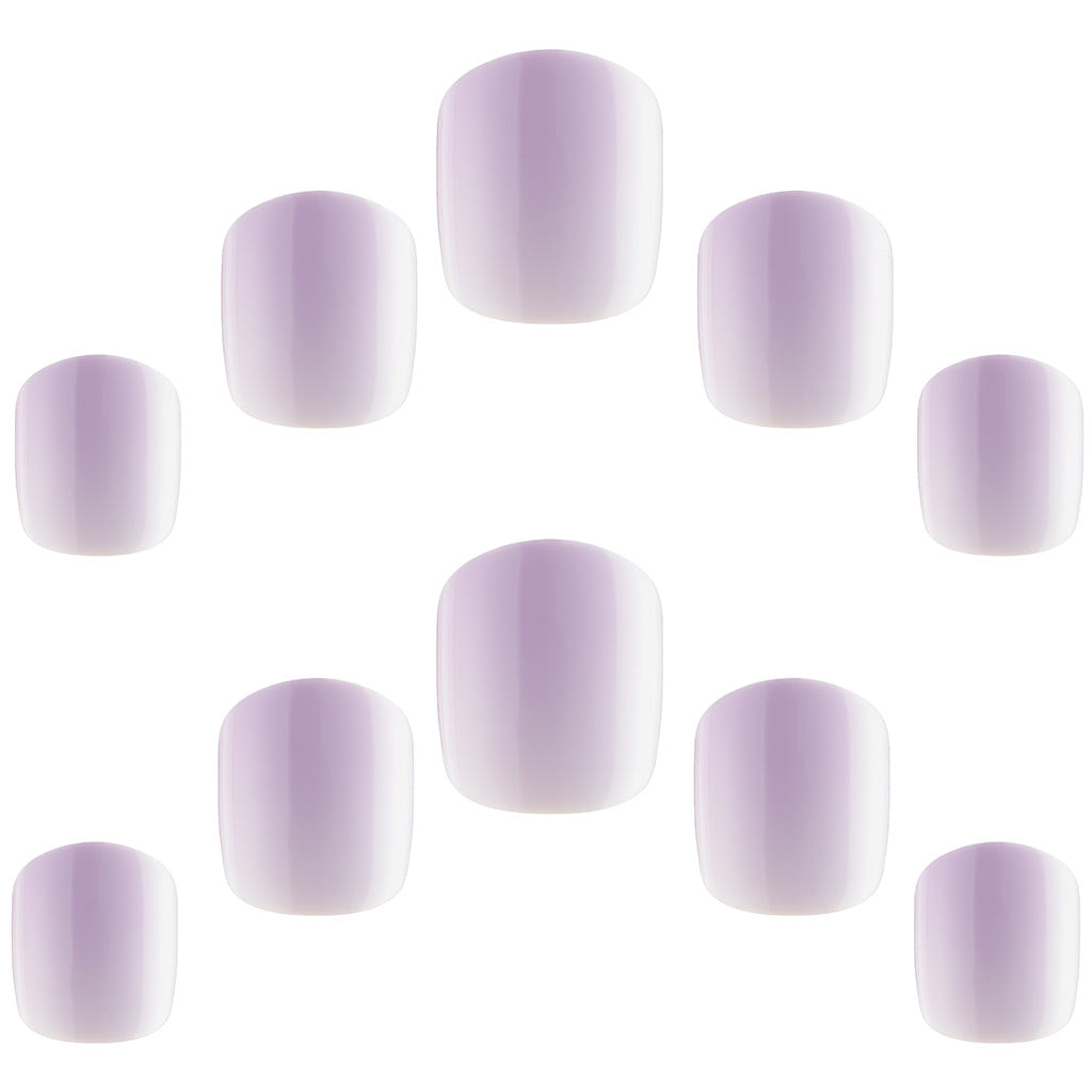 Elegant Touch False Nails Squoval Short Length - Lavender Love (Loose)