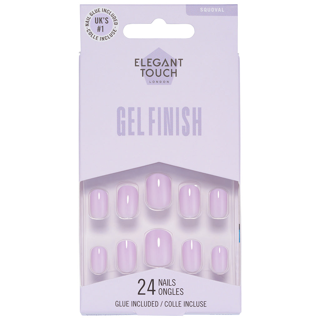 Elegant Touch False Nails Squoval Short Length - Lavender Love