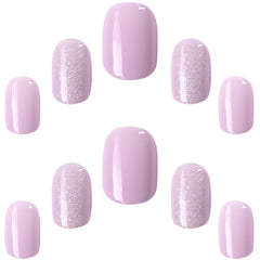 Elegant Touch False Nails Squoval Short Length - Lavender Spritz (Nails - Loose)