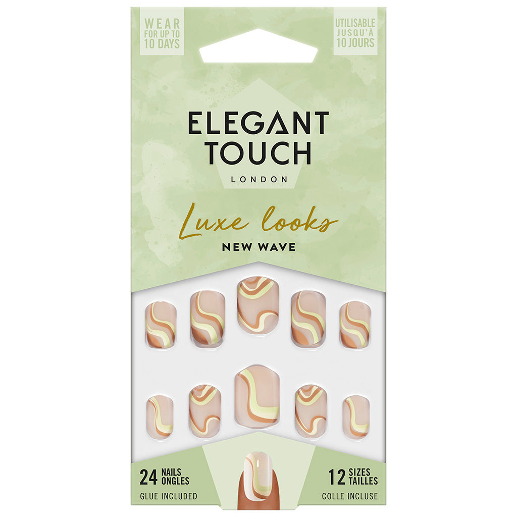 Elegant Touch False Nails Squoval Short Length - New Wave