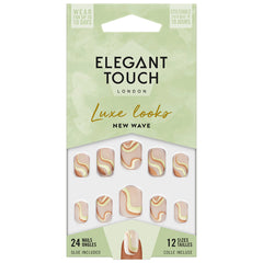 Elegant Touch False Nails Squoval Short Length - New Wave