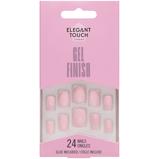 Elegant Touch False Nails Squoval Short Length - Perfect Pink | False ...