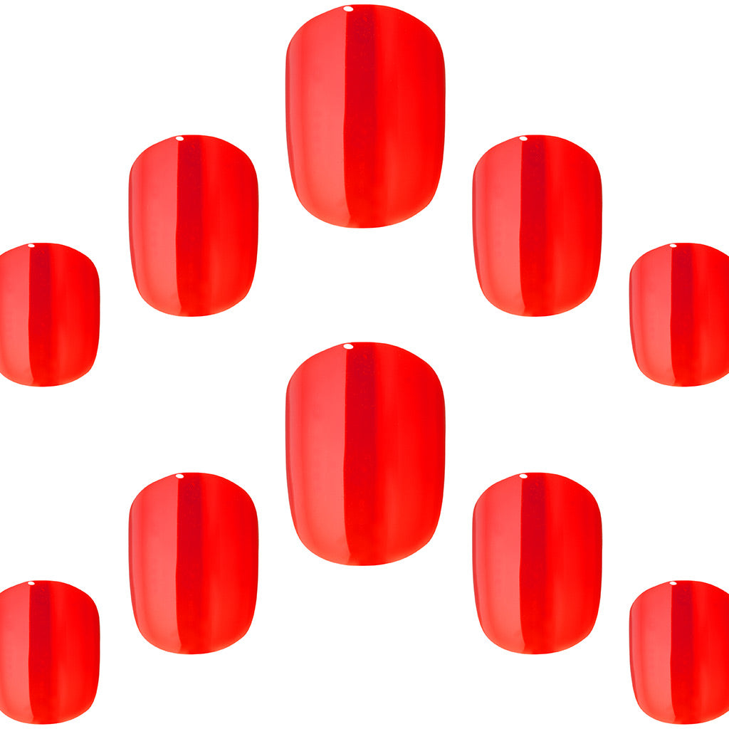 Elegant Touch False Nails Squoval Short Length - Pillarbox Red | False ...