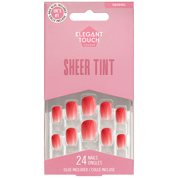 Elegant Touch False Nails Squoval Short Length - Sweet Raspberry ...