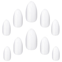 Elegant Touch False Nails Stiletto Medium Length - White-Out (Loose)