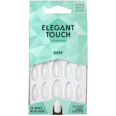 Elegant Touch False Nails Stiletto Short Length - Bare