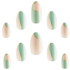 Elegant Touch False Nails Stiletto Short Length - Blessed Not Stressed (Loose)