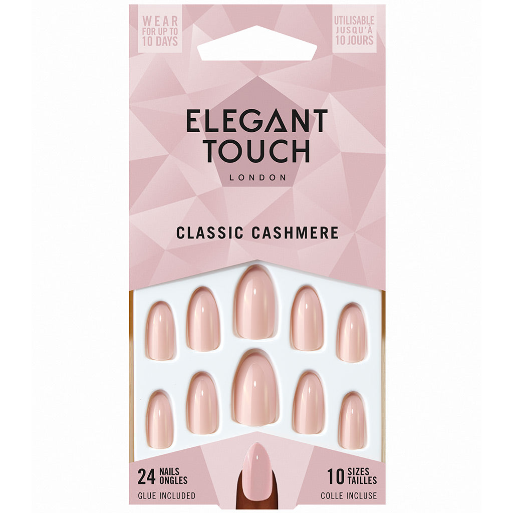 Elegant Touch False Nails Stiletto Short Length - Classic Cashmere