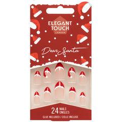 Elegant Touch False Nails Stiletto Short Length - Dear Santa