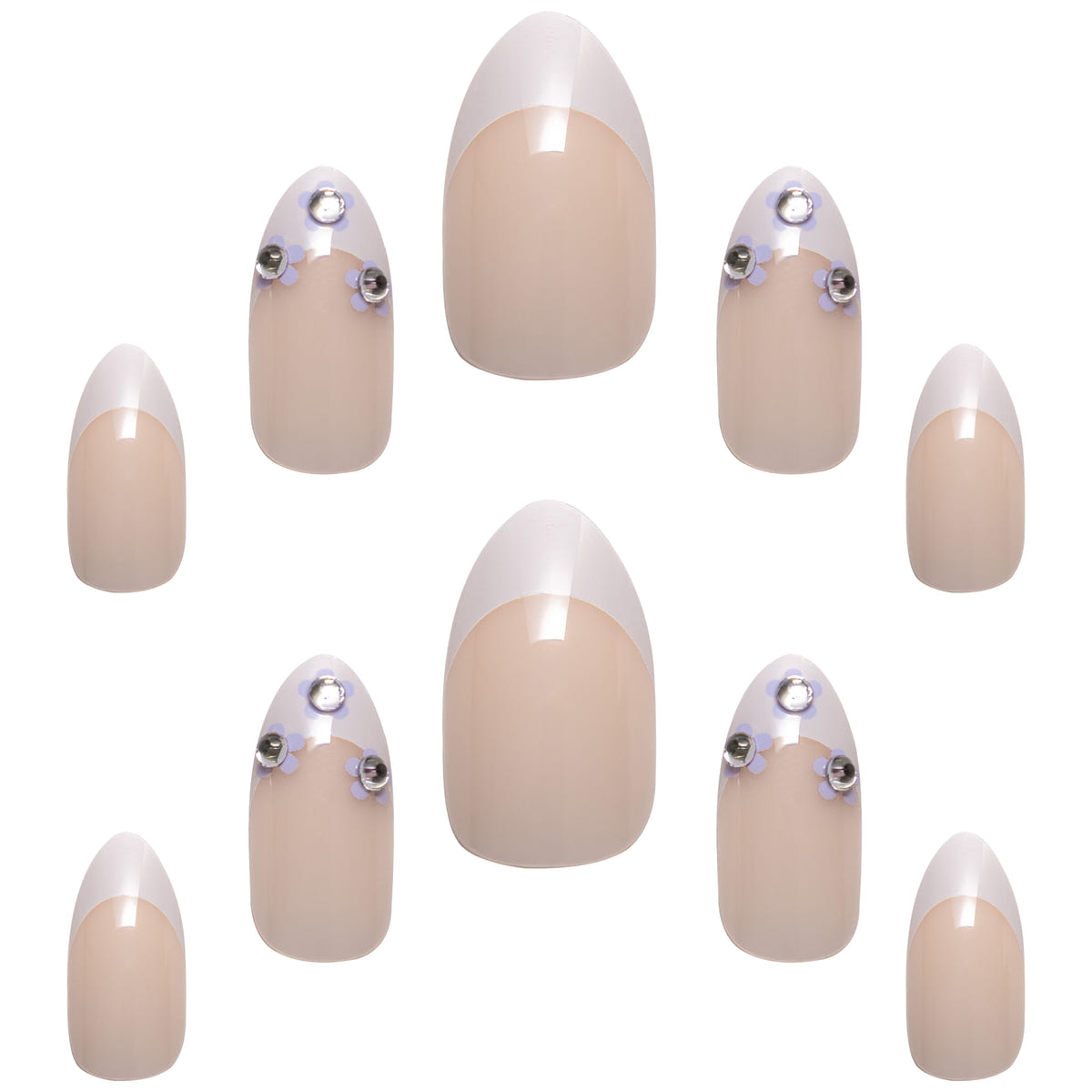 Elegant Touch False Nails Stiletto Short Length - Forget-Me-Not (Loose)