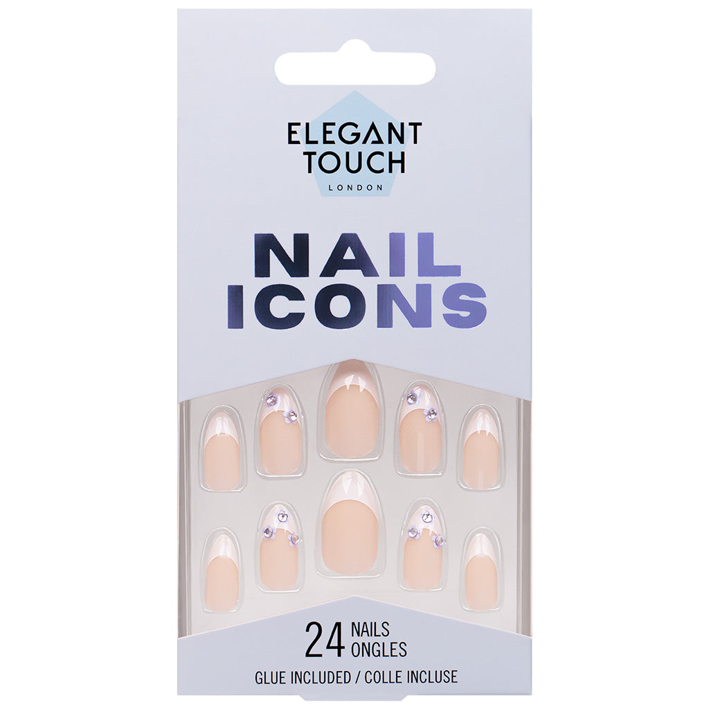 Elegant Touch False Nails Stiletto Short Length - Forget-Me-Not