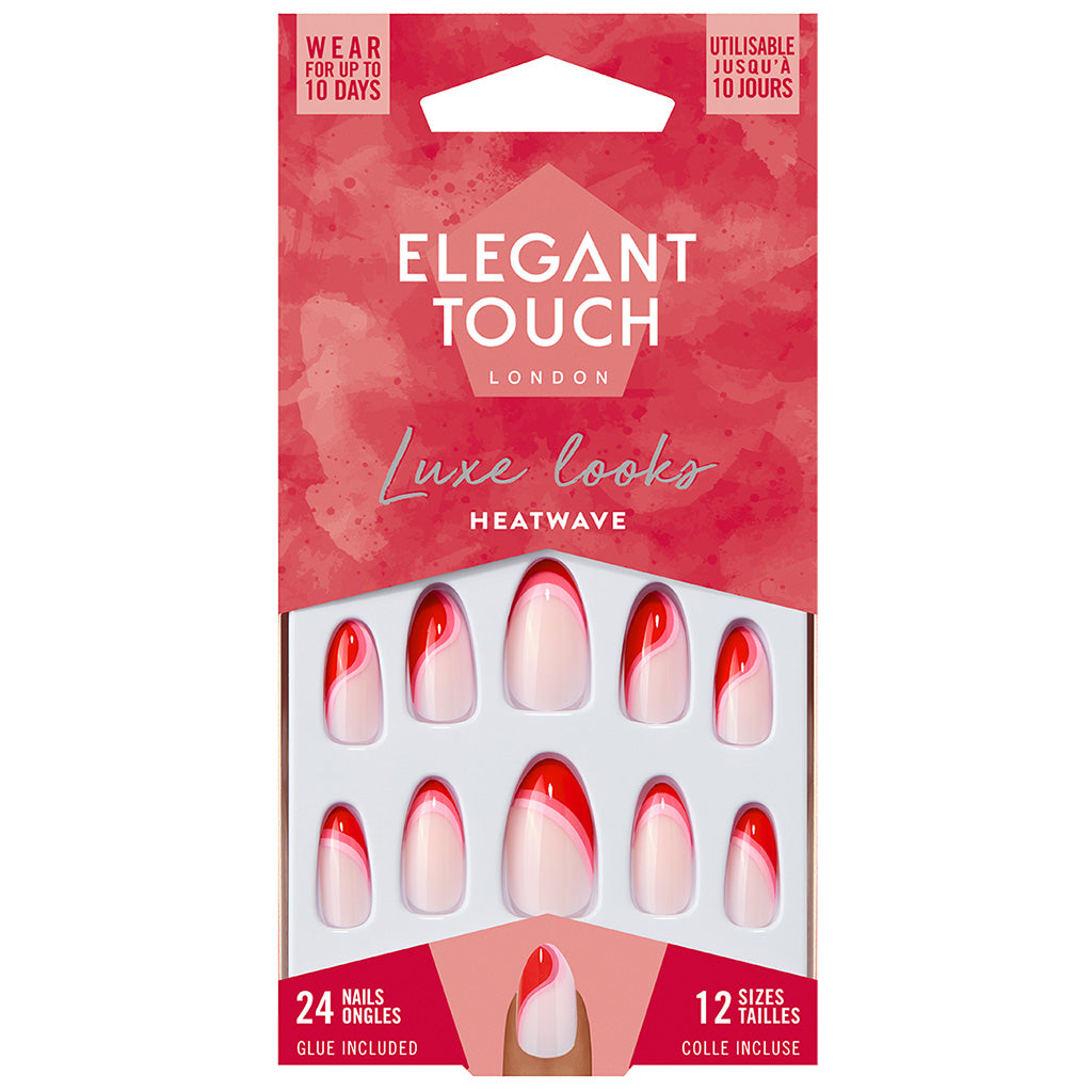 Elegant Touch False Nails Stiletto Short Length - Heatwave