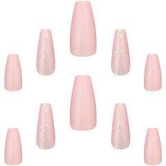Elegant Touch Luxe Looks False Nails Squareletto Long Length - Bellini Baby (Nails - Loose)