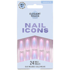 Elegant Touch Nail Icons False Nails Squareletto Long Length - Aura