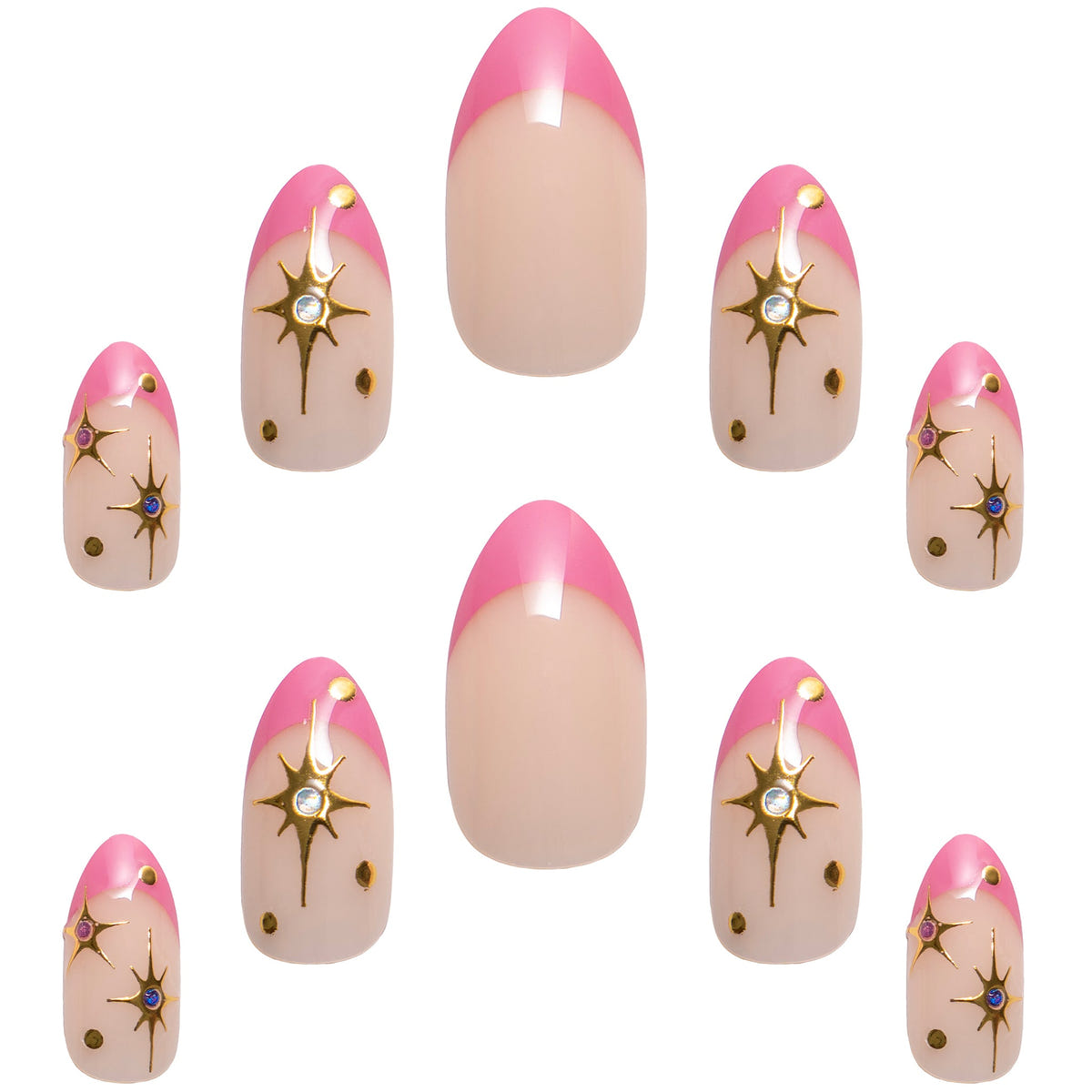 Elegant Touch Nail Icons False Nails Stiletto Short Length - Constellations (Nails - Loose)