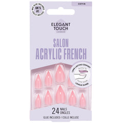 Elegant Touch Salon Acrylic French False Nails - No. 6