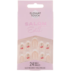 Elegant Touch Salon Edit False Nails Coffin Medium Length - Sour Cherry