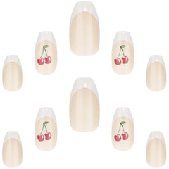 Elegant Touch Salon Edit False Nails Coffin Medium Length - Sour Cherry (Loose)