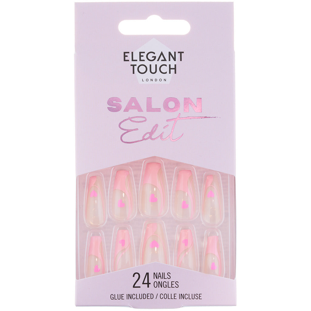 Elegant Touch Salon French Nr. 168 – Quadratische French-Tip Nägel Mit CD-Chrom-Finish