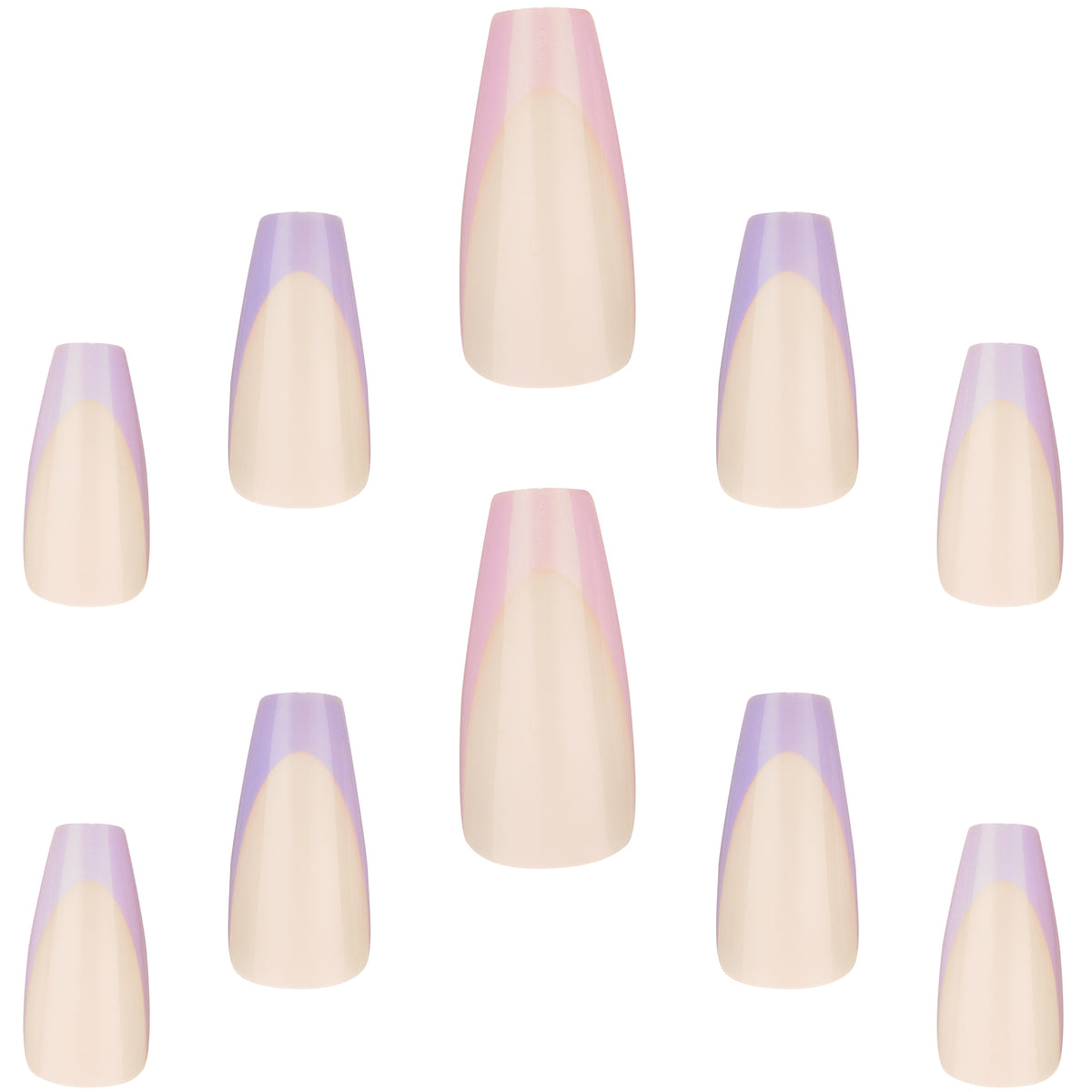 Elegant Touch Salon Edit False Nails Squareletto Long Length - Ultra Lilacs (Nails - Loose)