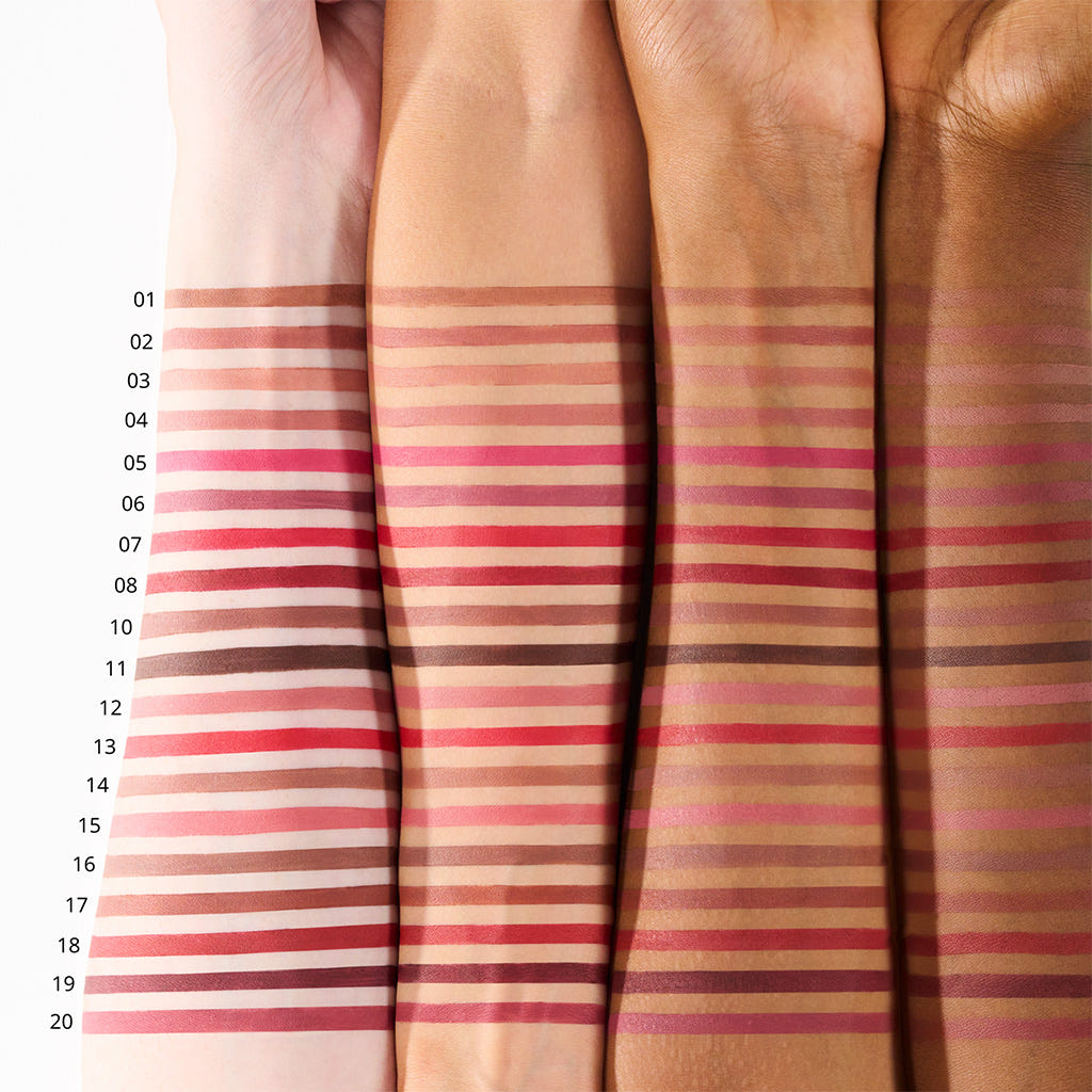 Essence 8H Matte Comfort Lip Liner (0.3g) - Model Arm Swatches