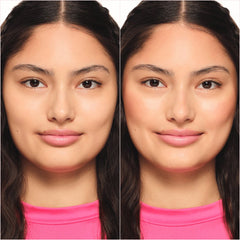 Essence Baby Got Bronze Shimmering Bronzer Stick (5.5g) - Model Shot 1 (Before & After) [10 Golden Hour]