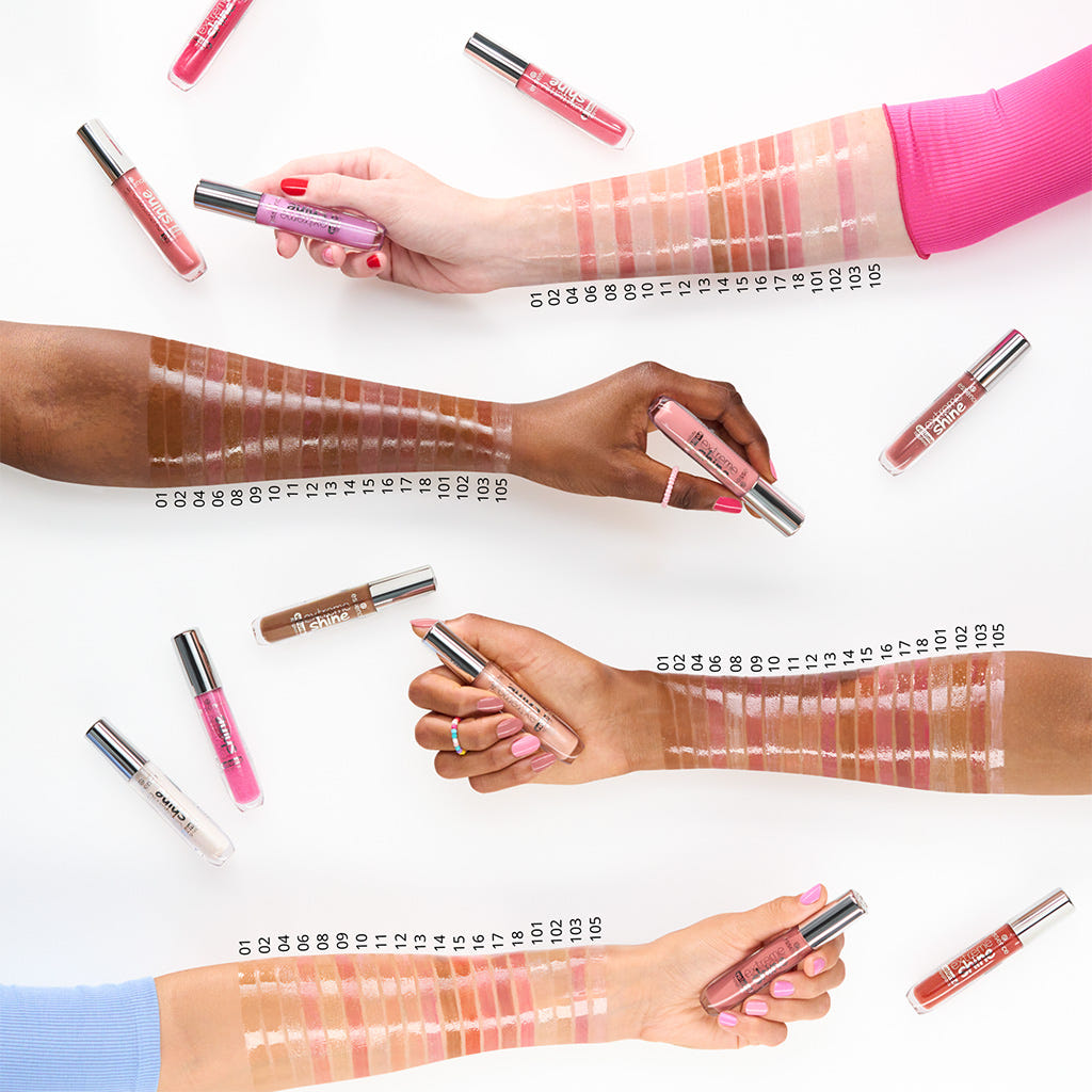 Essence Extreme Shine Volume Lipgloss (5ml) - Model Arm Swatches
