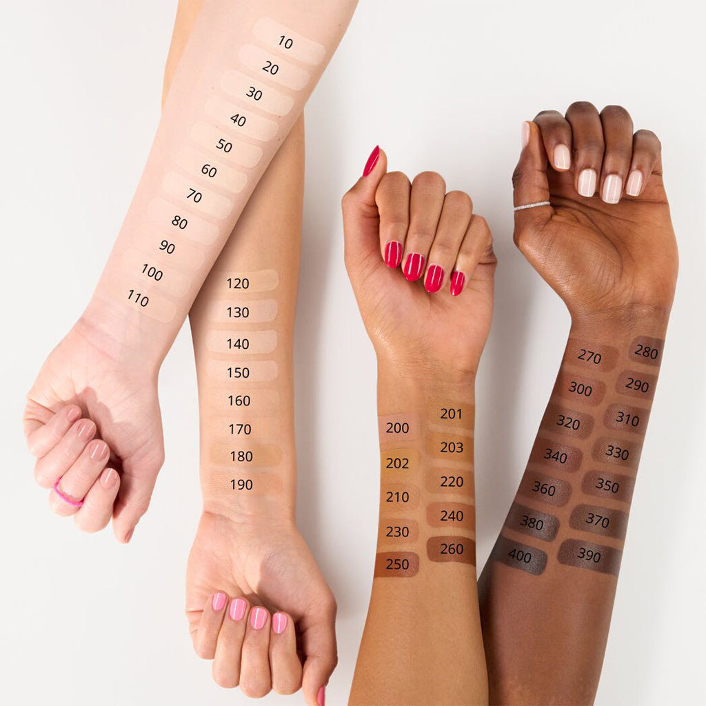 Essence Foundation Stick (10g) - Model Arm Shade Swatches