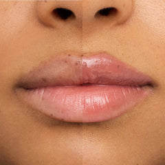 Essence Glossy Glaze High Shine Lipstick (1.9g) - Model Shot 1 (Before & After) [01 Livin La Vida Mocha]