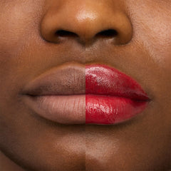 Essence Glossy Glaze High Shine Lipstick (1.9g) - Model Shot 1 (Before & After) [04 Red-dy For The Day]