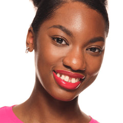 Essence Glossy Glaze High Shine Lipstick (1.9g) - Model Shot 5 [04 Red-dy For The Day]