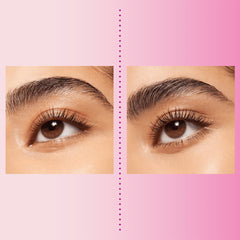 Essence Make Me Brow Eyebrow Gel Mascara (3.8ml) - Model Shot 1 (Before & After) [02 Browny Brows]