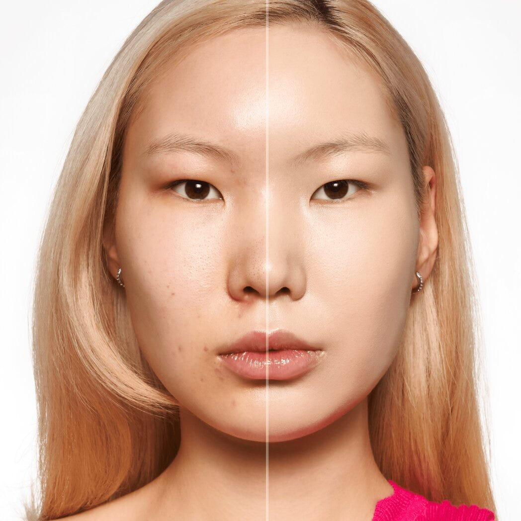 Essence Natural Matte Mousse Foundation (16g) - Model Shot 1 (Before & After) [01]