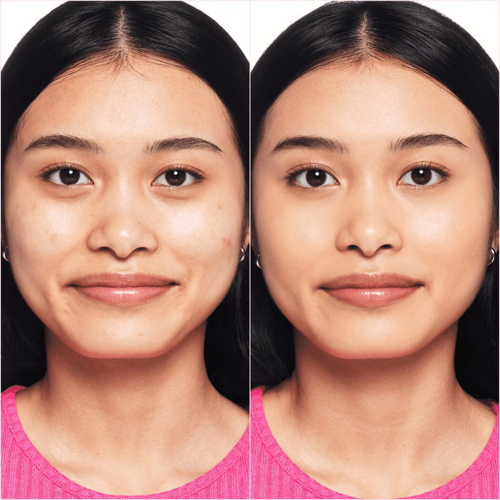 Essence Stay All Day 16H Long Lasting Foundation (30ml) - Model Shot 1 (Before & After) [10 Soft Beige]