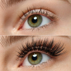 Essence What The Fake! False Lashes 01 Dramatic Volume (Model Shot 1 - Before & After)