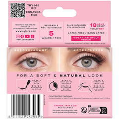 Eylure 3/4 Length Lashes 005 (Back of Packaging)