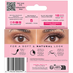 Eylure 3/4 Length Lashes 004 (Back of Packaging)